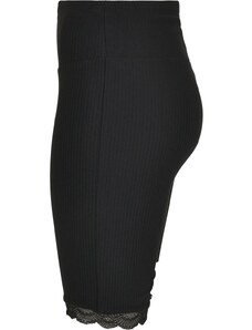 UC Ladies Dámské cyklistické šortky s vysokým pasem s krajkovým lemem černé