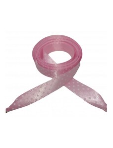 Módní tkaničky - růžové s puntíky ptru001