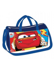 Setino Sportovní / cestovní taška Blesk McQueen - Auta - Cars / tm. modrá / 22 x 38 x 20 cm