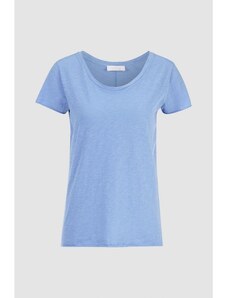 RICH&ROYAL dámské žíhané bledě modré triko SLUB modrá