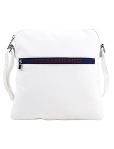 ELOAS Sportovní crossbody dámská textilní kabelka, bílá