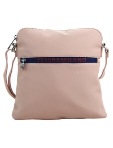 Maria Marni Sportovní crossbody dámská textilní kabelka 5329-BB růžová