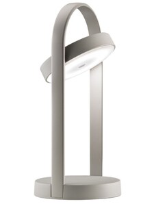 Pedrali Stříbrná kovová bezdrátová stolní LED lampa Giravolta 33 cm