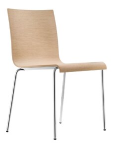Pedrali Přírodní dřevěná jídelní židle Kuadra XL 2413
