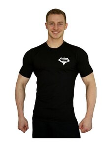 Aleš Lamka Elastické tričko Superhuman malé logo - černá/bílá