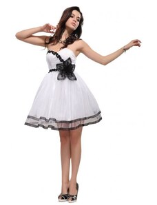 Ever Pretty luxusní krátké bílo-černé společenské šaty