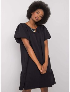 RUE PARIS Černé dámské krátké šaty -black Černá