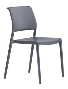 Pedrali Tmavě šedá plastová jídelní židle Ara 310