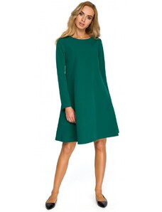 STYLOVE S137 Šifonové šaty s detailem na zádech - zelené