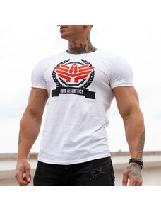 Pánské fitness tričko Iron Aesthetics Triumph, bílé