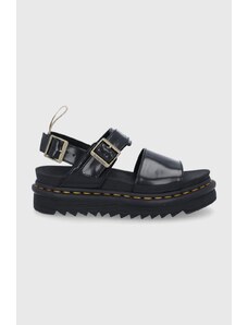 Sandály Dr. Martens Vegan Voss dámské, černá barva, na platformě, DM26803001