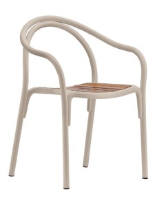 Pedrali Béžová kovová zahradní židle Soul