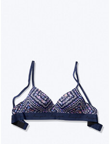 Victoria's Secret PINK Podprsenka bez kostic Wireless Lightly Lined modrá