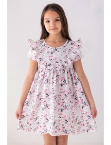 Lily Grey Jarní šaty krátký rukáv - rose