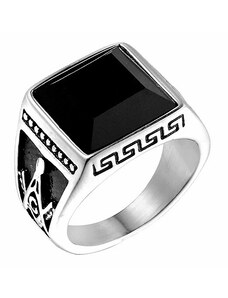 Sam's Artisans Masivní prsten Gnosis Black chirurgická ocel IPRM003