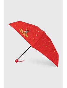 Deštník Moschino červená barva - GLAMI.cz
