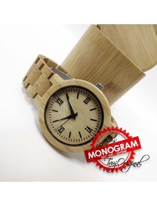 Tvujoriginal Luxusní dřevěné hodinky BE ORIGINAL s vlastním textem v dřevěné dárkové krabičce