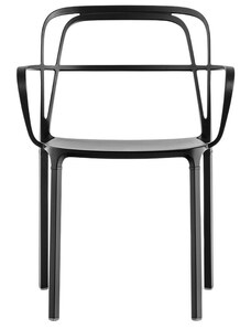 Pedrali Černá kovová jídelní židle Intrigo 3715