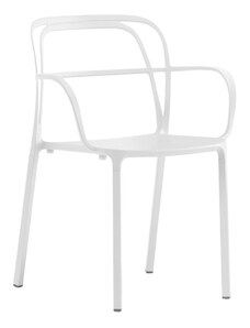 Pedrali Bílá kovová jídelní židle Intrigo 3715