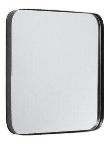 Černé kovové závěsné zrcadlo Kave Home Marco 40 x 40 cm