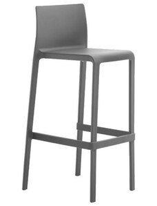 Pedrali Tmavě šedá plastová barová židle Volt 677 66 cm