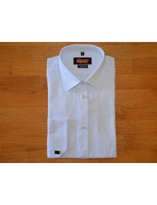 Pánská košile dlouhý rukáv Jamel Fashion 570 003/01 SLIM FIT Bílá jemný vzor manžetový knoflík