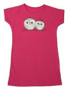 Betty Mode (ušito v ČR) Dívčí noční košile Betty mode růžová sova