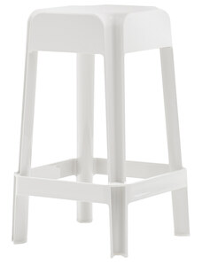Pedrali Bílá plastová barová židle Rubik 582 65 cm