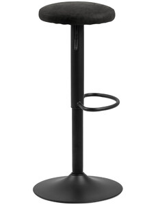 Scandi Černá látková barová židle Filch 62 - 82 cm