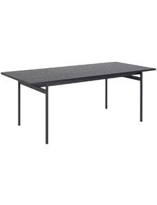Scandi Černý dřevěný jídelní stůl Amuse 200 x 90 cm