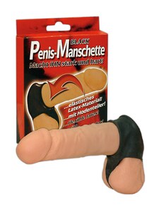 Elastická manžeta na penis a varlata černé barvy - Penis Manschette