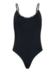 Karl Lagerfeld dámské černé jednodílné plavky BRANDED TAPE