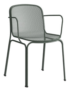 Tmavě zelená kovová zahradní židle COLOS VILLA 2