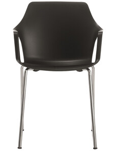 Černá plastová jídelní židle s područkami COLOS VESPER 2