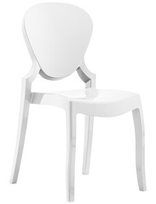 Pedrali Bílá plastová jídelní židle Queen 650