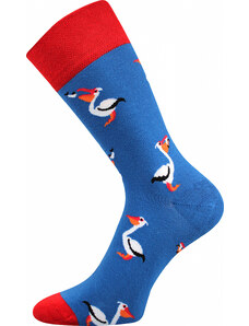 LONKA Barevné ponožky trendy pelikán
