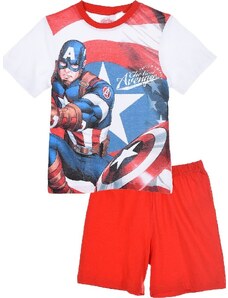 Avengers Marvel Captain America červené chlapecké pyžamo Červená