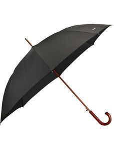 Samsonite Holový poloautomatický deštník Wood Classic S černá