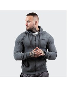 Mikina Zipper Hoodie Grey Black - GymBeam