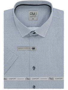 Pánská vzorovaná košile AMJ Slim fit - tmavý vzor VKSBR1194