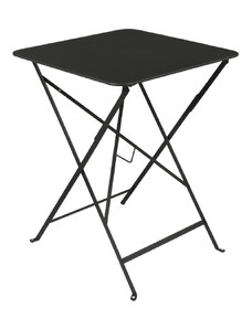 Černý kovový skládací stůl Fermob Bistro 57 x 57 cm