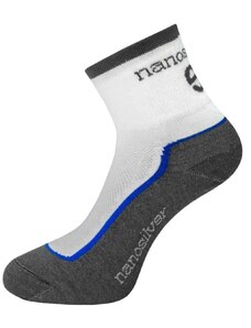 nanosilver Cyklo ponožky se stříbrem + Coolmax světlé s modrou