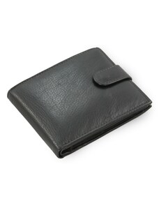 Menší kožená peněženka s přezkou Arwel - černá