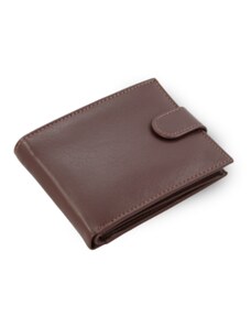 Menší kožená peněženka s přezkou Arwel - hnědá