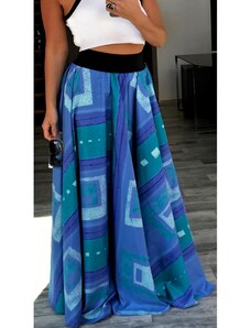 BOROS FASHION DLOUHÁ SUKNĚ - maxi sukně - BOROS-SK-L-BLUE 03