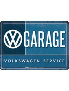NOSTALGIC-ART Retro cedule pohlednice plech 100x140 VW Garage