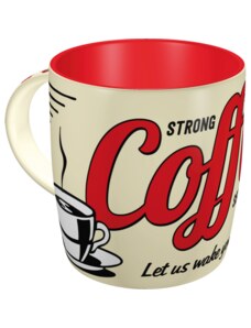 NOSTALGIC-ART Retro Hrnek Strong Coffee Served Here 330 ml