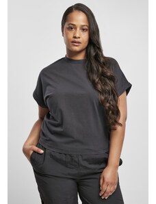 UC Ladies Dámské tričko s krátkým pigmentovým střihem na rukávu černé