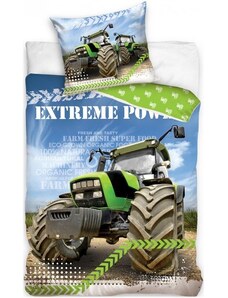 BedTex Bavlněné ložní povlečení Traktor - Extreme Power - 100% bavlna Renforcé - 70 x 90 cm + 140 x 200 cm