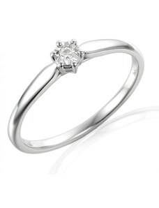 Gems, Decentní prsten Dara, bílé zlato brilianty, vel.: 55, ø17,5 mm, 3862671-0-55-99